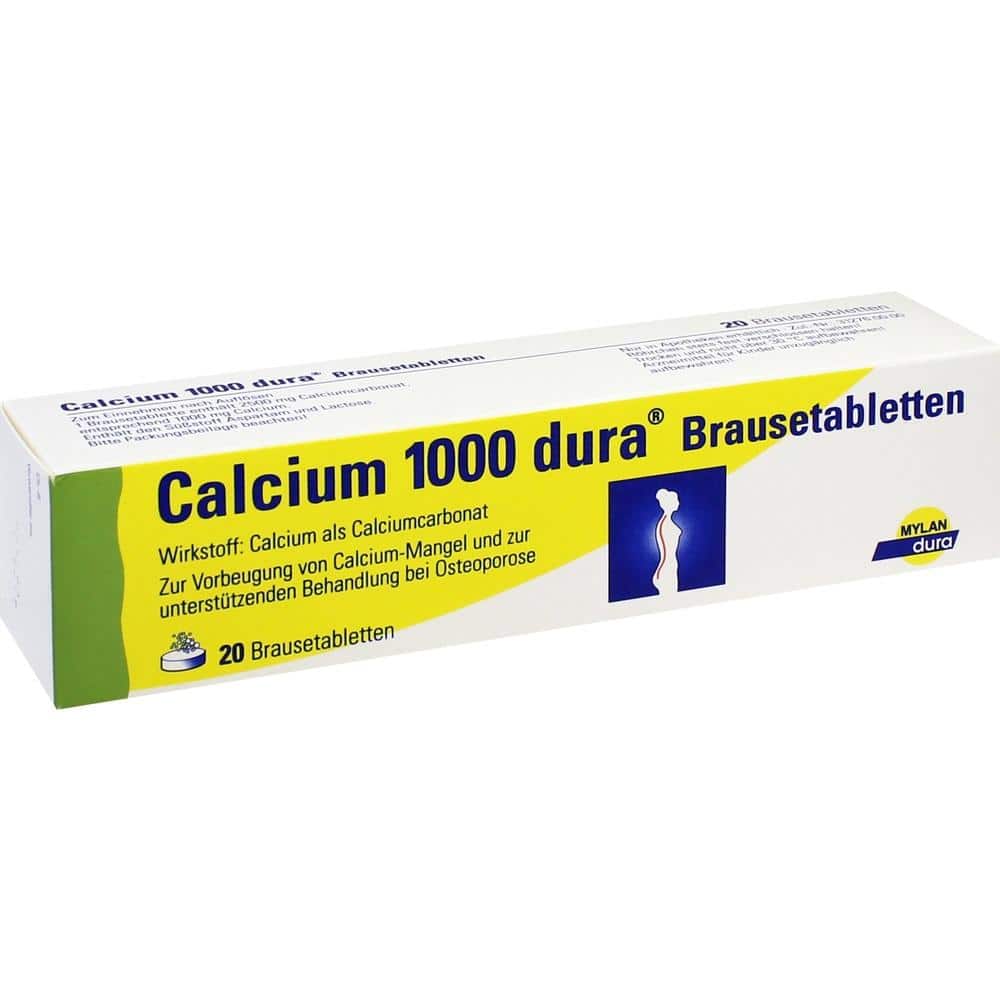 Calcium 1000 dura 20 St Brausetabletten