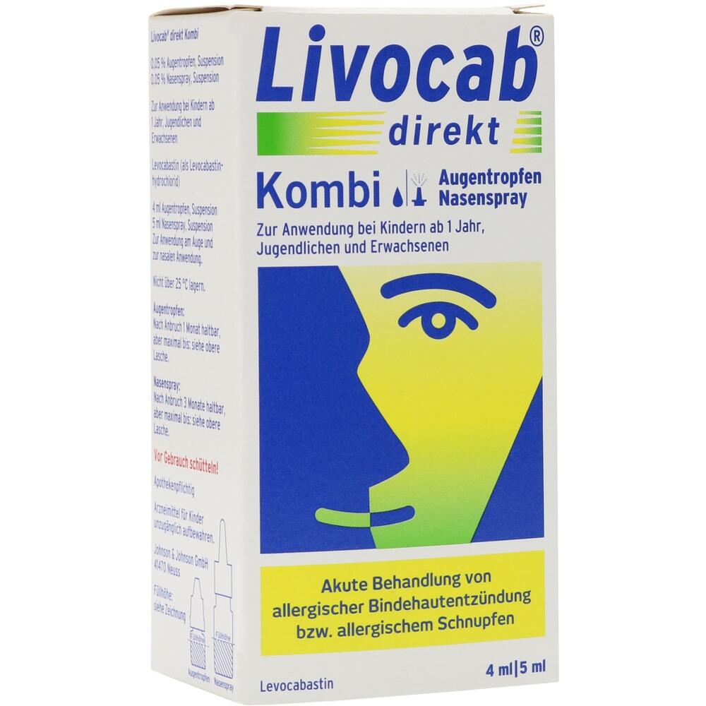 Livocab direkt Kombi: Nasenspray & Augentropfen bei Heuschnupfen & Allergien