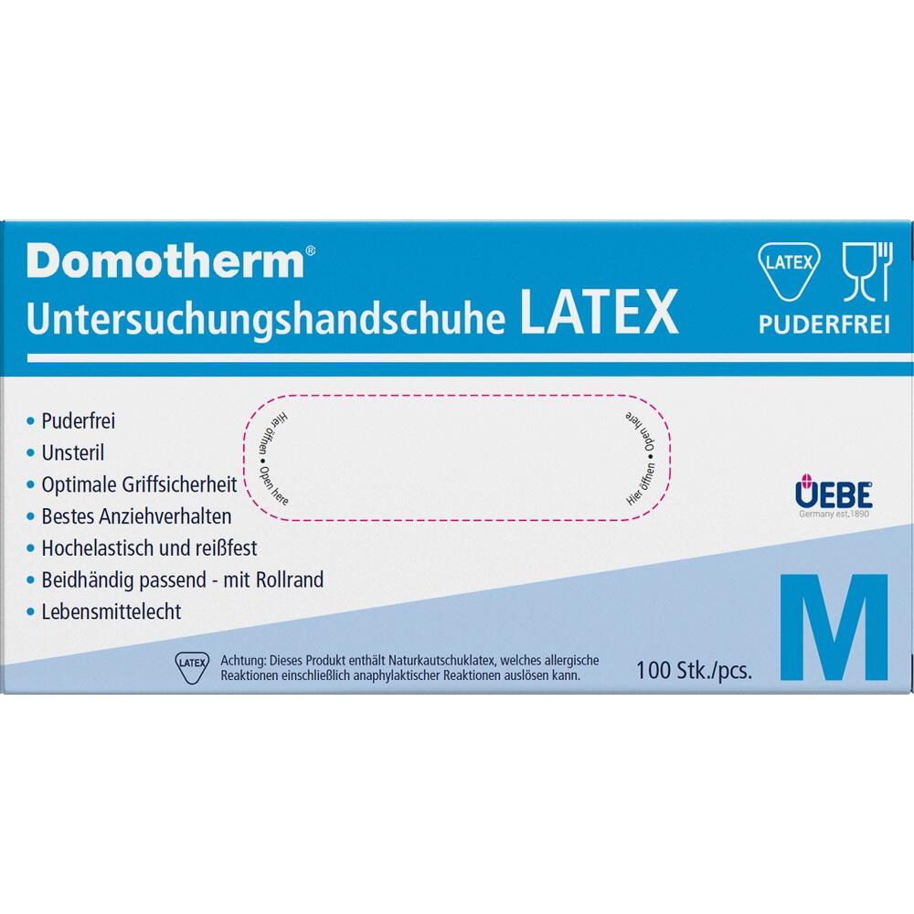Domotherm Untersuchungshandschuhe  LATEX M 100 St Handschuhe
