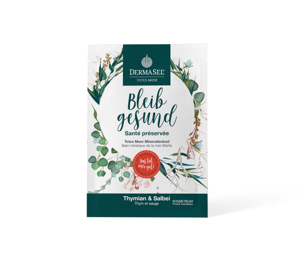 DERMASEL Bleib' gesund Totes Meer Mineralienbad Thymian & Salbei 60 g Salz