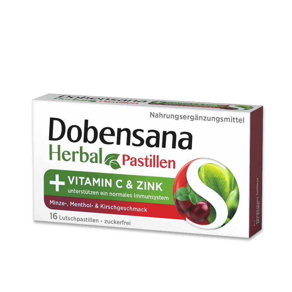Dobensana Herbal + VITAMIN C & ZINK Kirschgeschmack 16 St Lutschpastillen Dobensana Herbal + VITAMIN C & ZINK Kirschgeschmack 16 St Lutschpastillen
